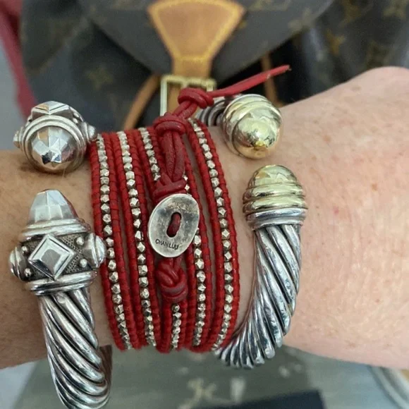 CHAN LUU • Wrap Boho Maroon Brown Leather Bracelet - Picture 2 of 4